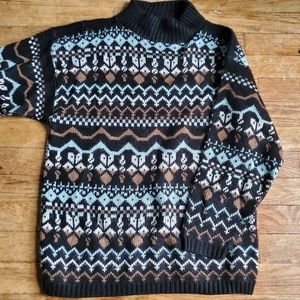 Vintage Ugly Grandpa Crew Neck Sweater Black Small